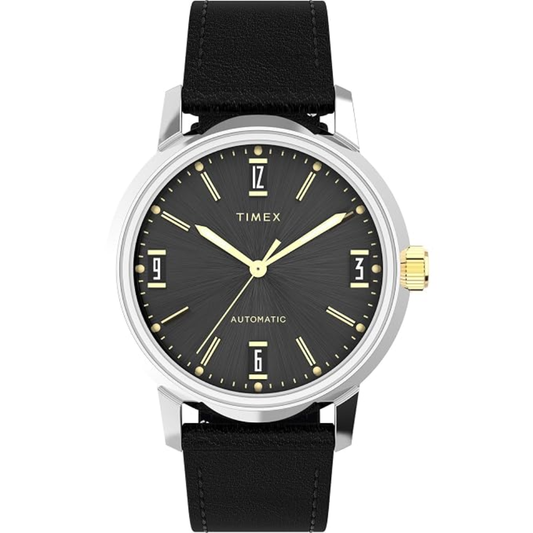 Timex Marlin Black Round Dial Mechanical Automatic Men Watch TWEG26711