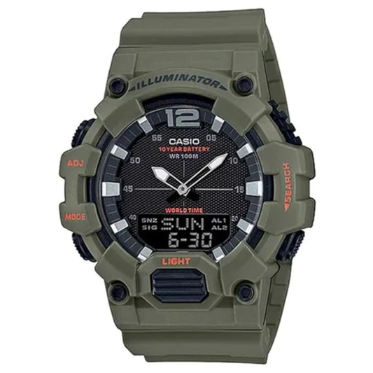 Casio Analogue-Digital Black Dial Men's Watch D178