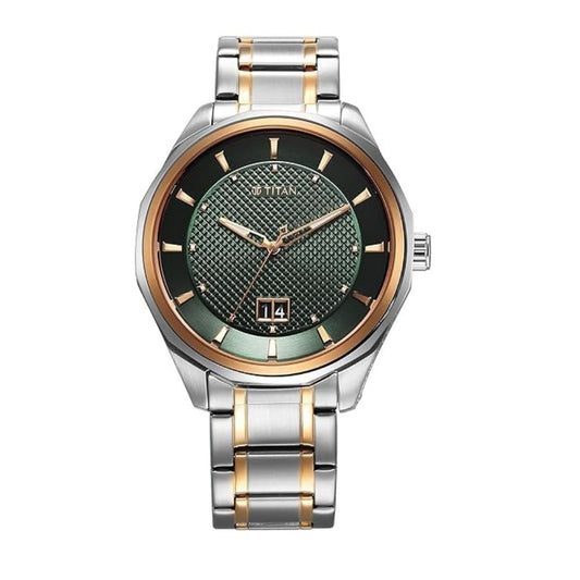 Titan Regalia Opulent Green Dial Men's Watch 1829KM06