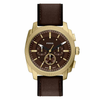 Fossil Machine Brown Dial Men's Chronograph Leather Strap Watch FS6188