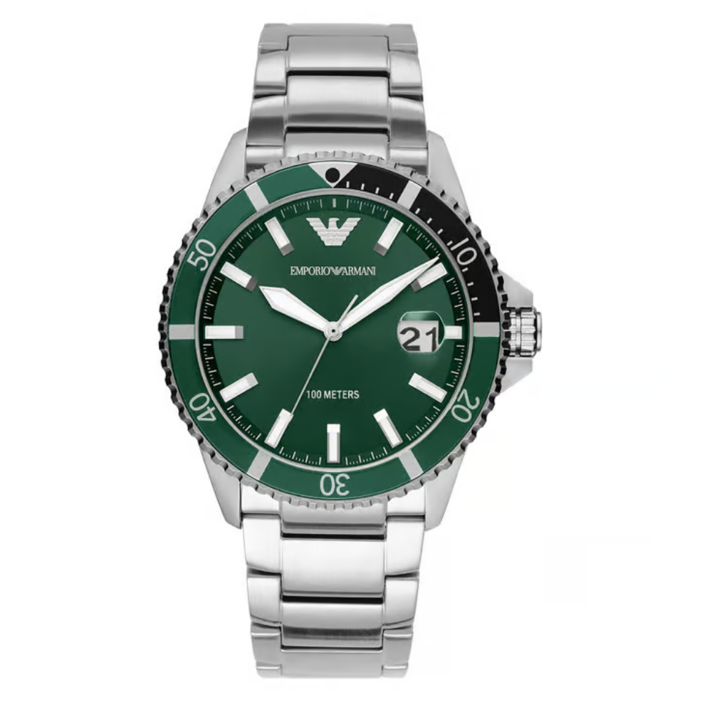 Emporio Armani World Explorer Men's Green Dial Analog Watch AR11338