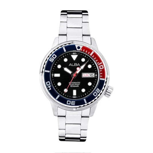 ALBA Automatic Blue-Red Rotating Bezel Men's Watch AL4247X1