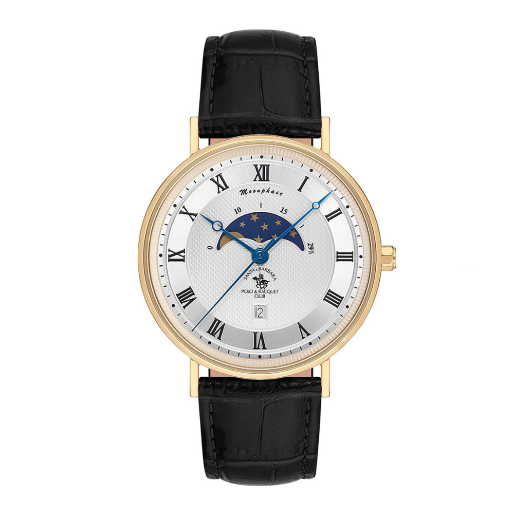 Santa Barbara Polo & Racquet Club Silver Dial Men's Analogue Watch SB.4.10014-4