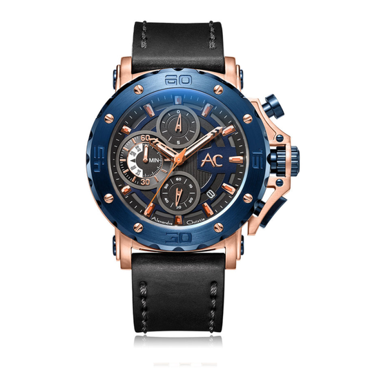 Alexandre Christie Chronograph Black Men's Watch 9205MCLURBU