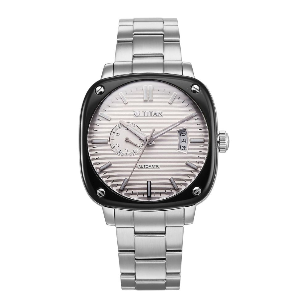 Titan Vintage Concealed Silver Men's Watch 90225KM01
