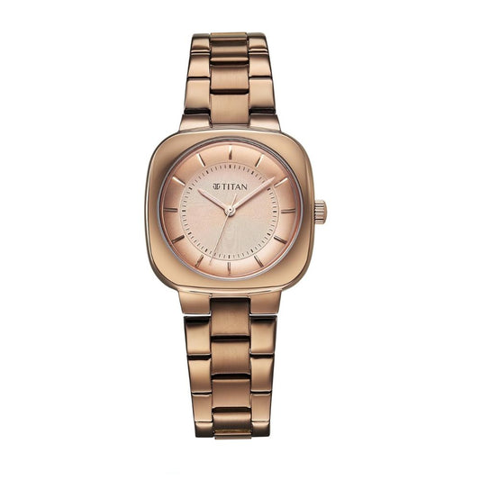 Titan Glamour Brown Women's Watch 95296QM01
