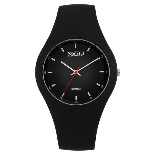Zoop Black Dial Black Strap Girls Kids Analog Watch 26031PP01W