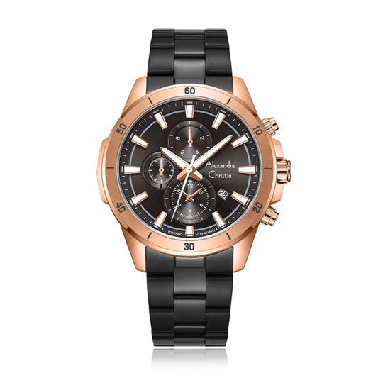 Alexandre Christie Chronograph Black Men's Watch 6668MCBBRBA