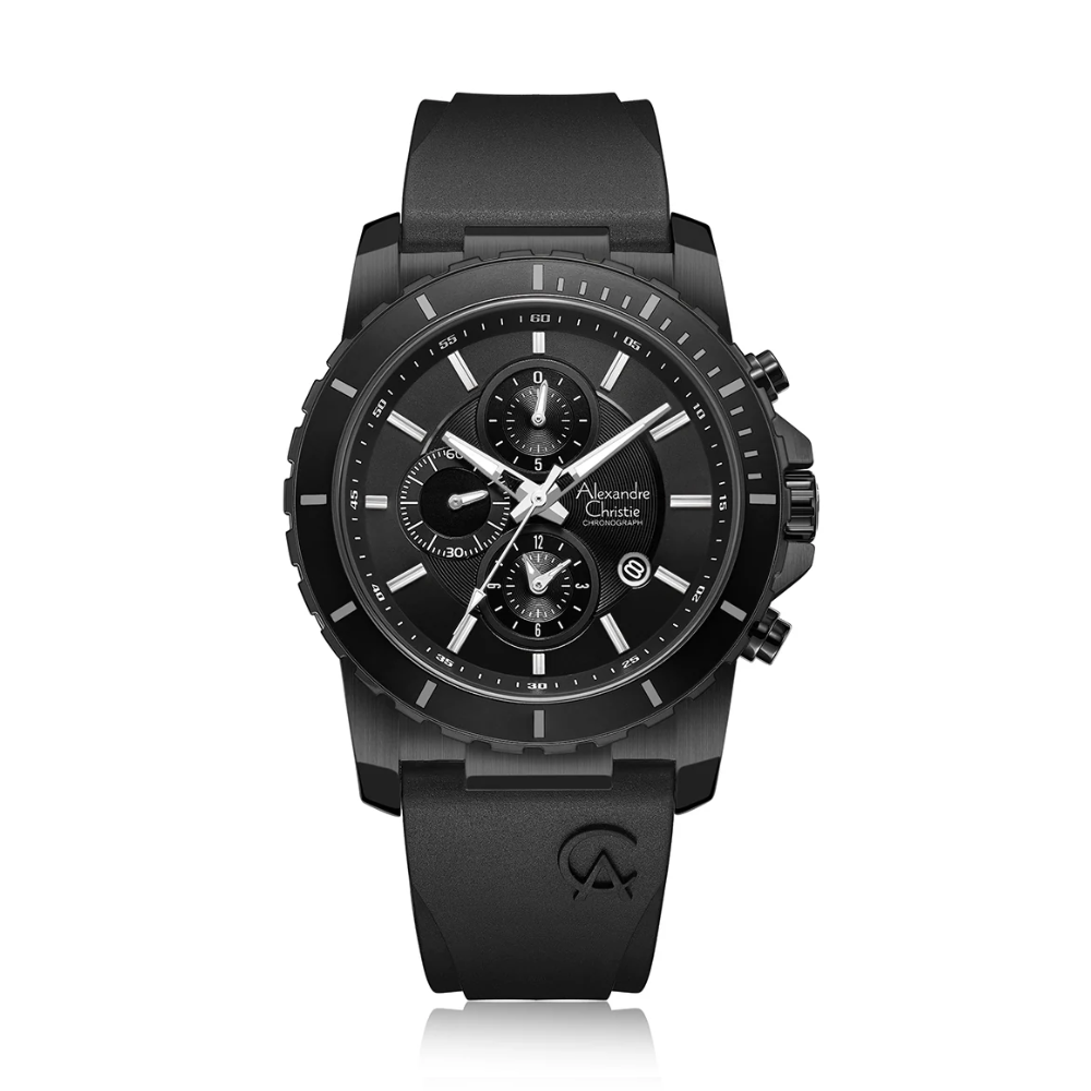 Alexandre Christie Chronograph Black Men's Watch 6141MCRIPBA