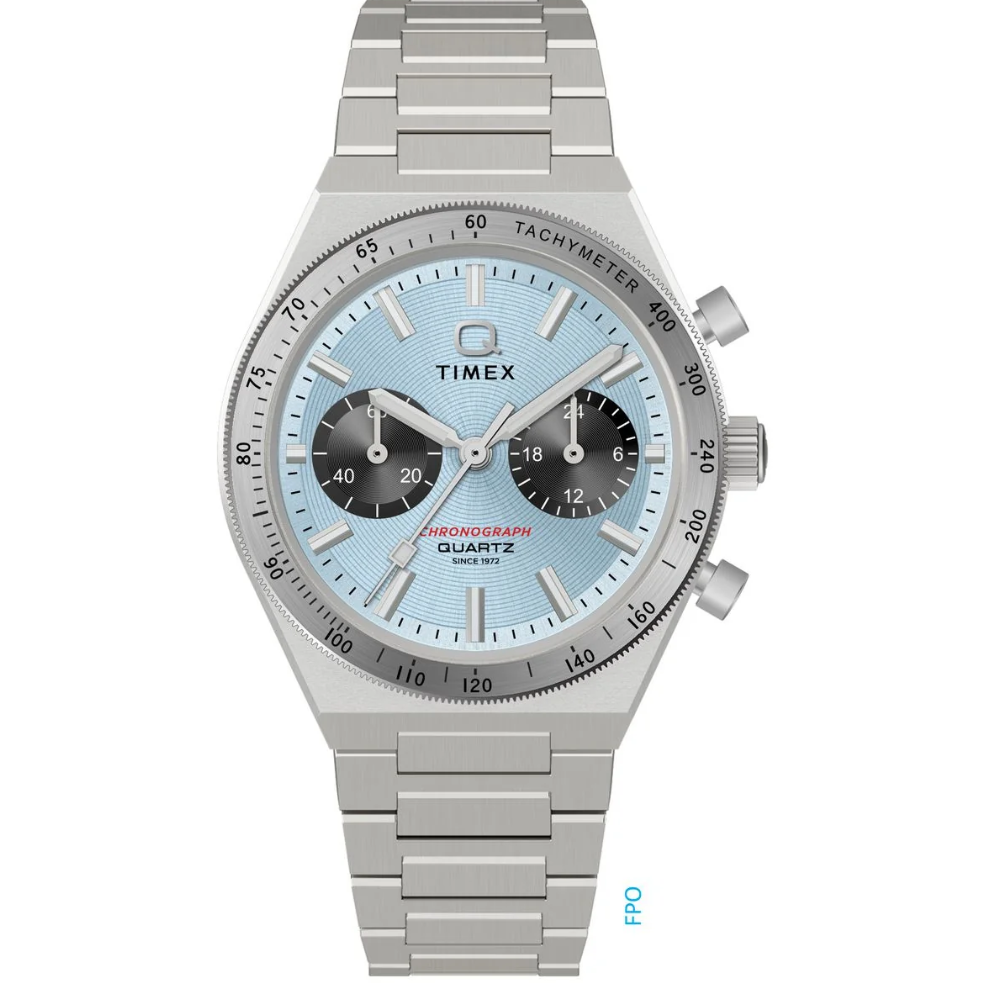 Timex Q Round 36mm Blue Dial Analogue Unisex Watch - TW2Y92400UJ