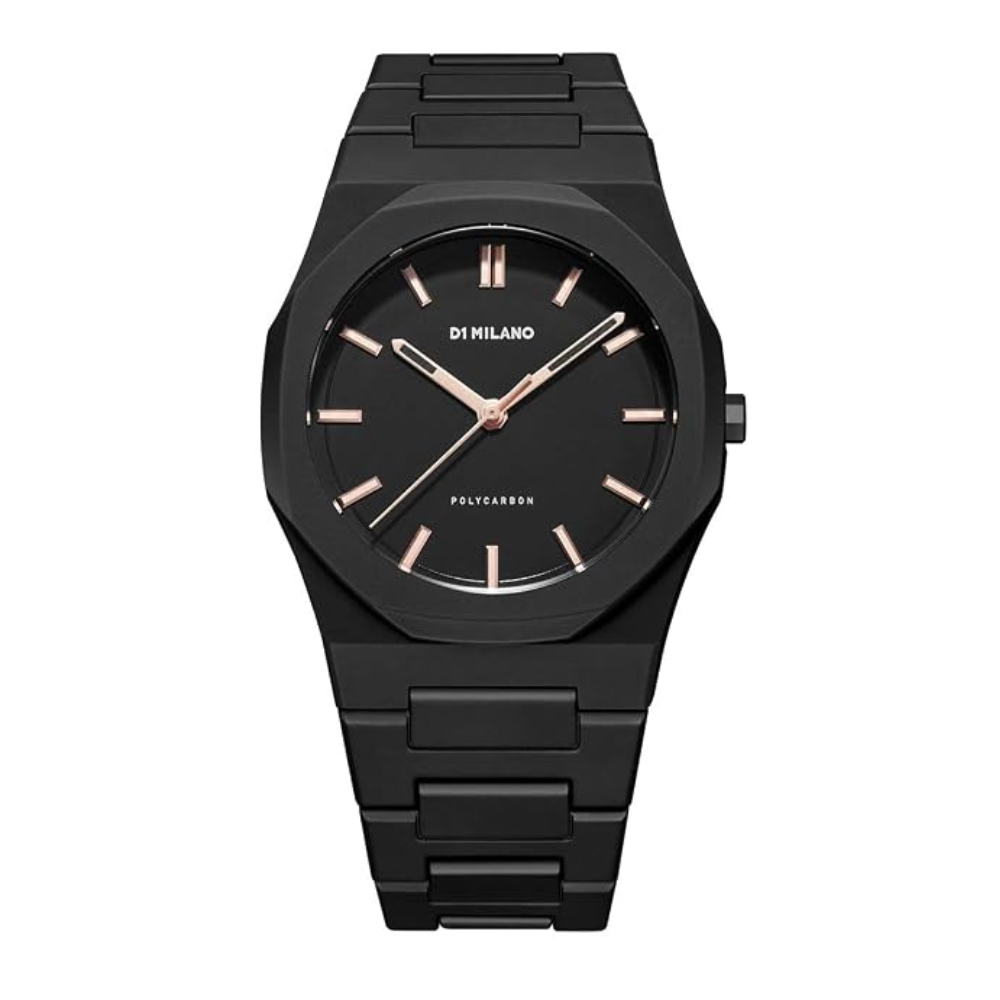 D1 Milano Polycarbon Black Dial Unisex Watch PCBJ12