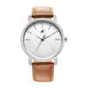 Fastrack Stunners Silver Dial Brown Leather Strap Men's Watch 3291SL02