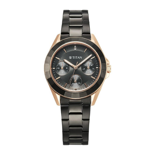 Titan Glamour Grey Women's Watch 95315KM02