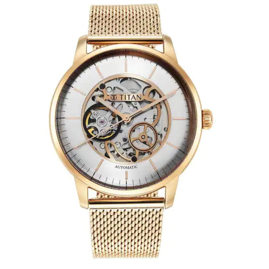 TITAN Mechanical Silver Dial Men's Watch 90110WM01