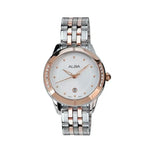 Alba Sparkling Bezel White Dial Women's Watch AH7EM2X1