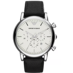 Emporio Armani Men's Silver Dial Chronograph Watch AR1807