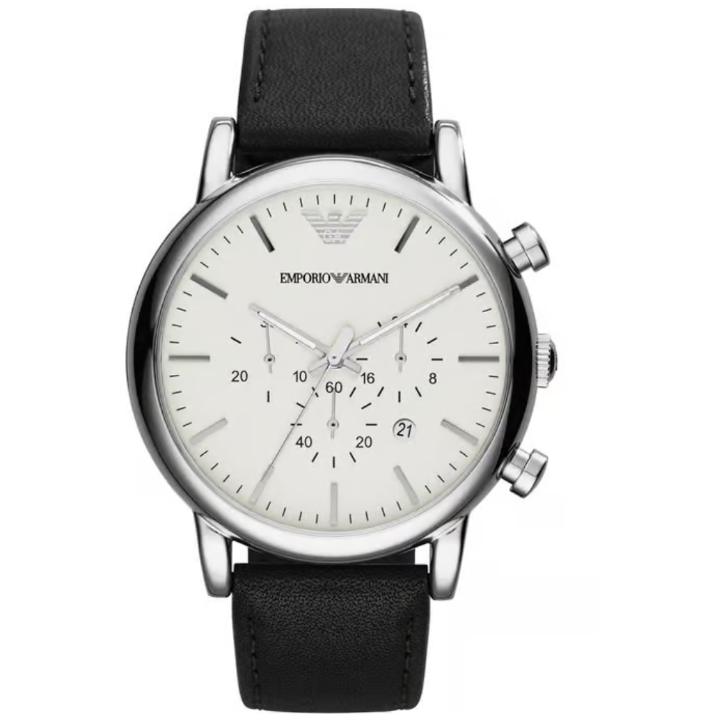 Emporio Armani Men's Silver Dial Chronograph Watch AR1807