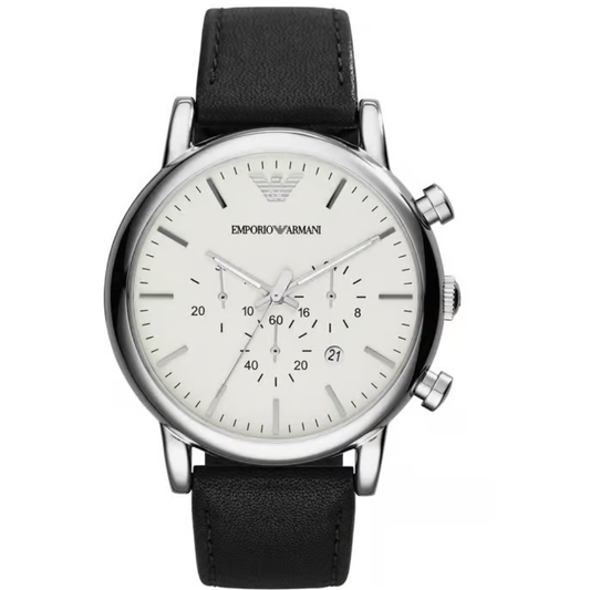 Emporio Armani Men's Silver Dial Chronograph Watch AR1807