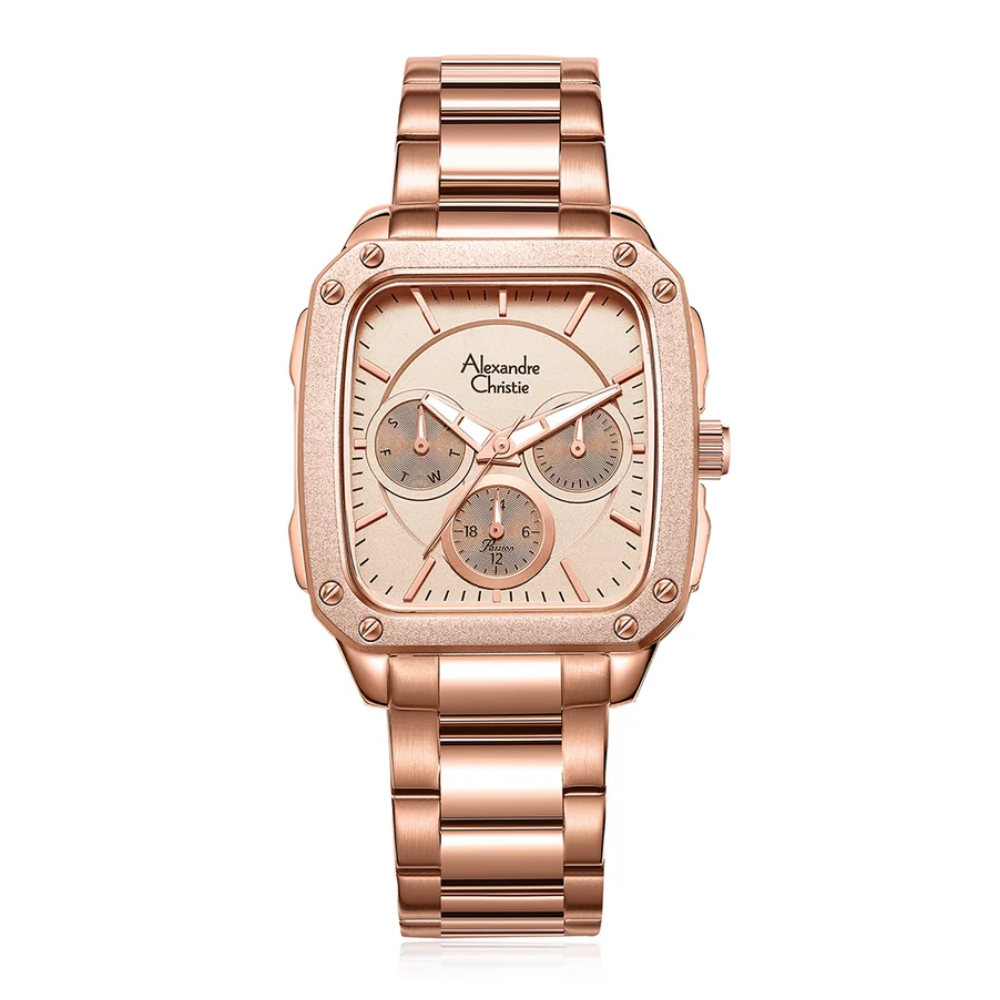 Alexandre Christie Multi-Function Rose Gold Women's Watch 2996BFBRGLN