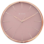 Titan Contemporary Rustic Pink Dial Wall Clock W0013PA03