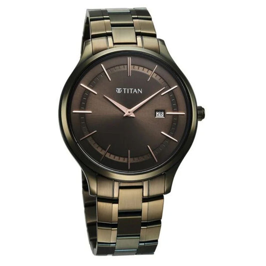 Titan Clasique Slim Brown Men's Watch 90142QM07