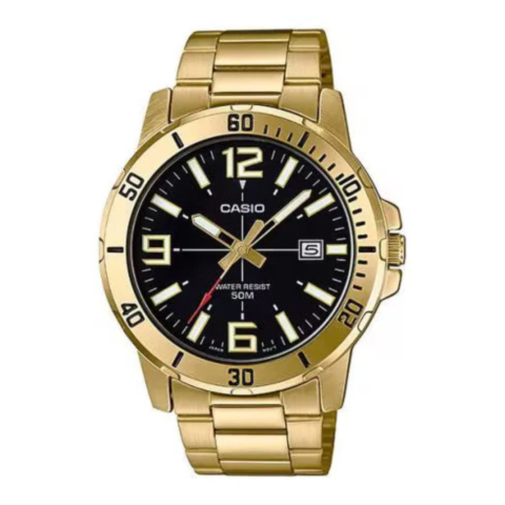 Casio Enticer Black Dial Men Watch A1367 MTP-VD01G-1BVUDF
