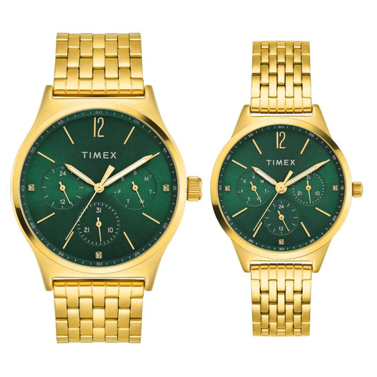 Timex Trendline Green Pair Watch TW00PR348
