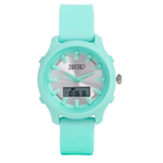 Zoop Silver Dial Green Strap Girls Kids Ana-Digi Watch 16046PP03