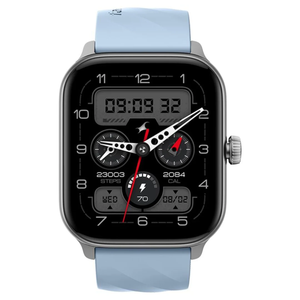 Fastrack Nitro Pro Fluorescent Blue Unisex Rectangular Dial Watch 38105PP04