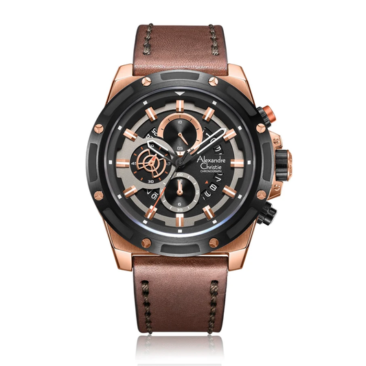 ALEXANDRE CHRISTIE Chronograph Black Men's Watch 6506MCLBRBA