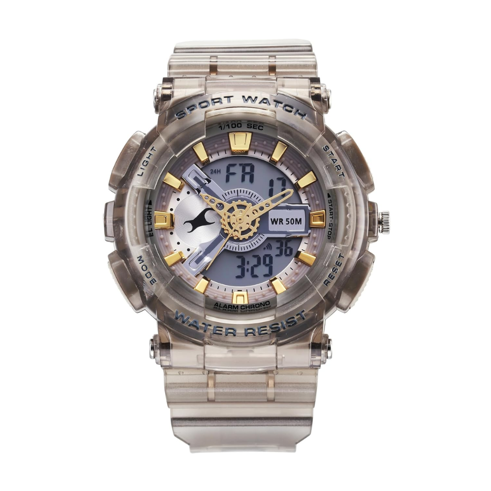 Fastrack StreetStyle Translucent Grey Guys Watch 38116PP02