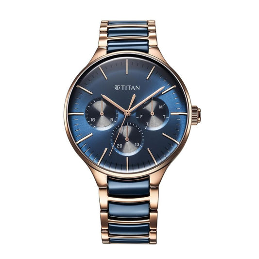 Titan Ceramic Fusion Blue Men's Watch 90148KD04