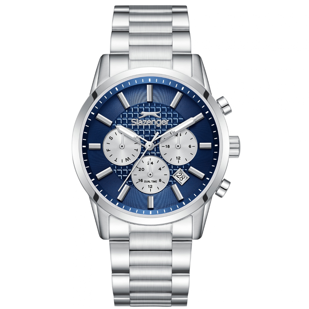 Slazenger Multifunction Navy Dial Men's Metal Strap Watch SL.09.2648.2.390
