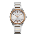 Titan Classique Big Date Silver Dial Dual Tone Stainless Steel Strap Watch for Men 90219KM01