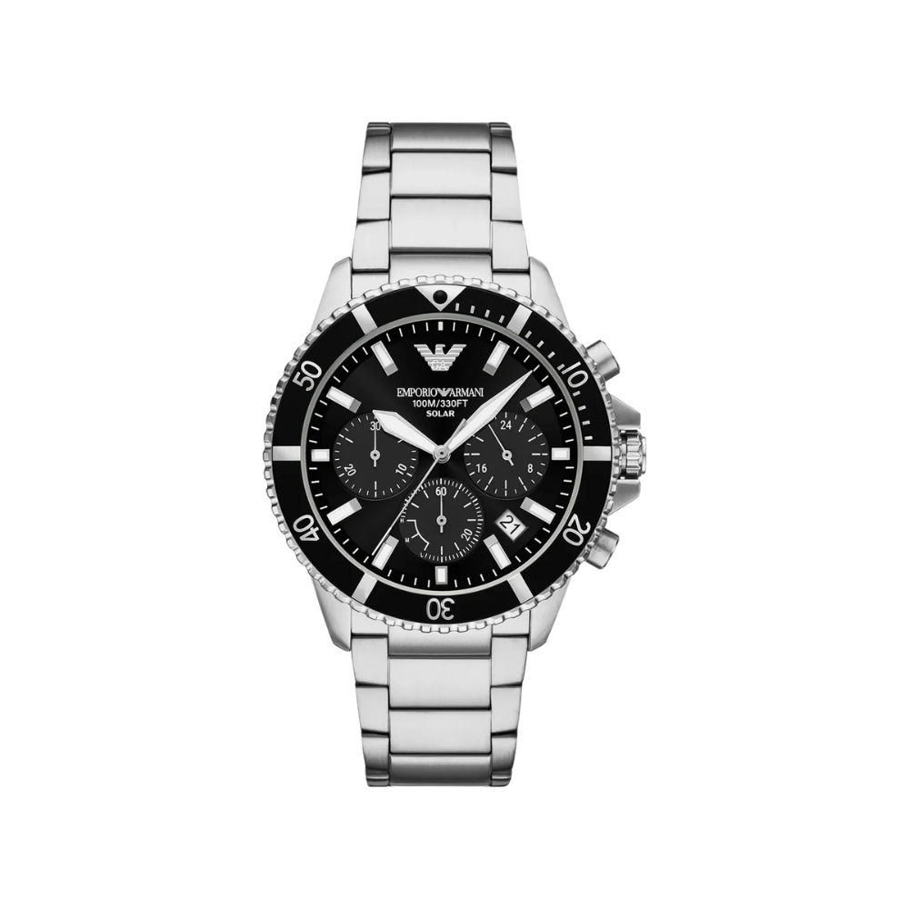 Emporio Armani World Explorer Black Dial Men's Chronograph Watch AR11739