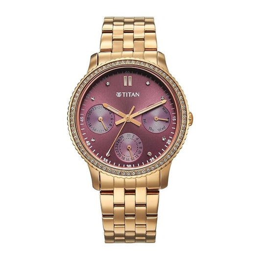 Titan Sports Fashion Purple Dial Women's Watch 2765WM01