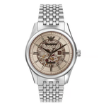 Emporio Armani Beige Dial Men's Automatic Stainless Steel Watch AR60095