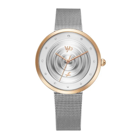 Fastrack Vyb Manifester Silver Dial Girls' Watch FV60006KM02W