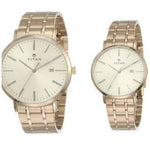 Titan Modern Bandhan Cream Dial Unisex Watch 9400294202WM01