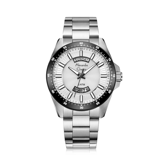 Alexandre Christie Bravo Silver Men's Watch 6678MEBTESL