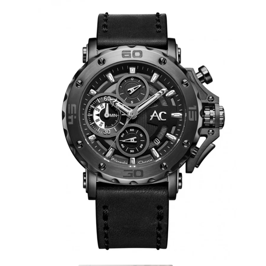 Alexandre Christie Chronograph Black Men's Watch 9205MCLEPBA