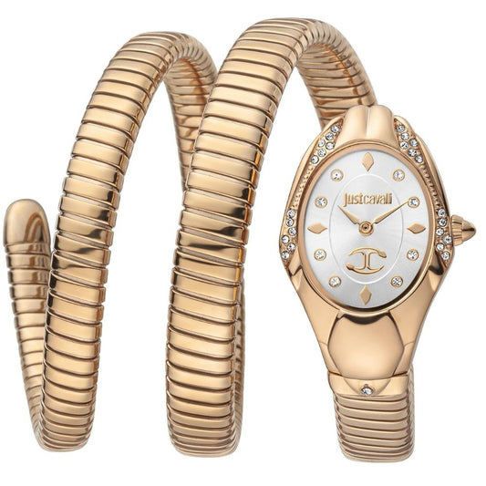 Just Cavalli Signature Snake Silver Women's Watch JC1L185M0025