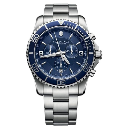 Victorinox Maverick Blue Dial Silver Band Men's Watch 241689