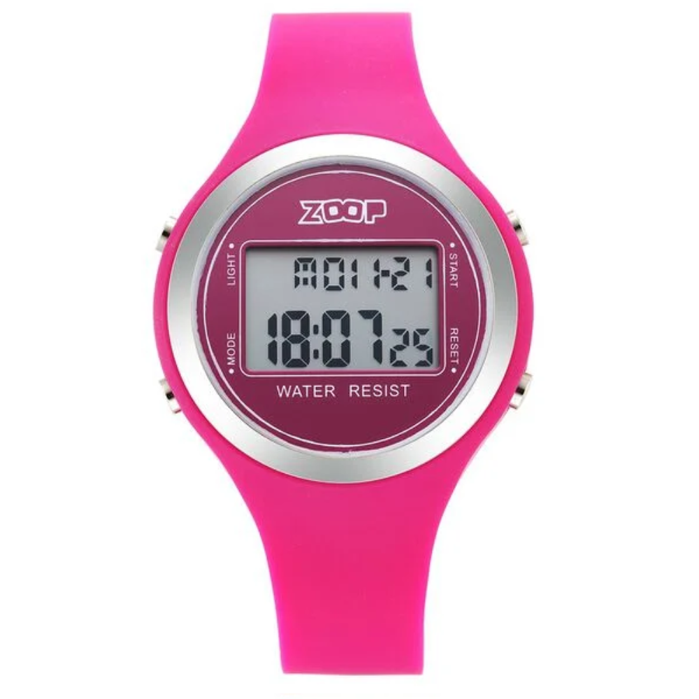 Zoop Digital Watch with Digital Dial & Pink Strap Girls Kids 26024PP02