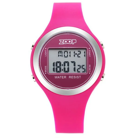 Zoop Digital Watch with Digital Dial & Pink Strap Girls Kids 26024PP02