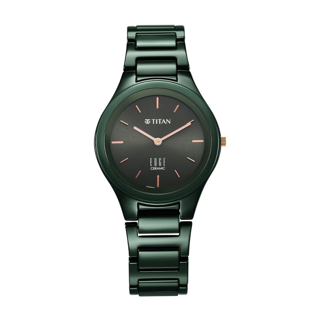 Titan Edge Ceramic Green Women's Watch 2653QC06