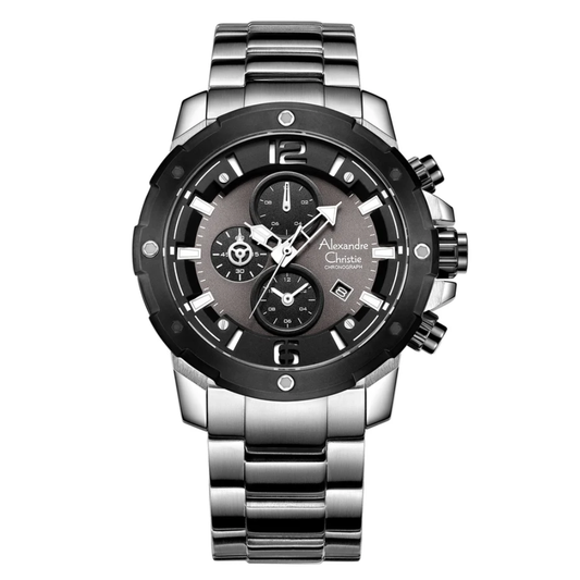 ALEXANDRE CHRISTIE Chronograph Silver Men's Watch 6410MCBTBBASL