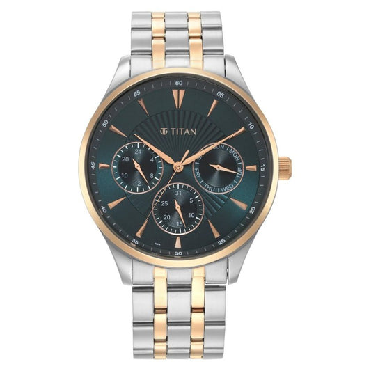 Titan Regalia Opulent LII Teal Green Men's Watch 90127KM02