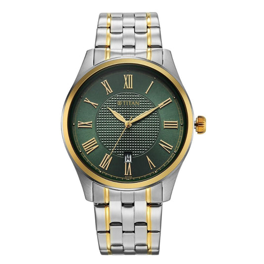 Titan Neo Roman Green Dial Men's Watch 10063BM01