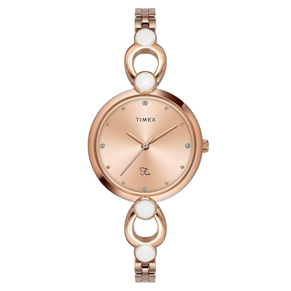 Timex Fria Rose Gold & Silver Women Watch TWEL18103
